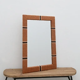 Front View Bali Woven Rope Mirror stylish mirror
